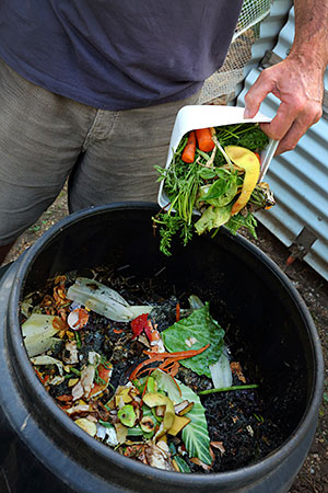 Composting.