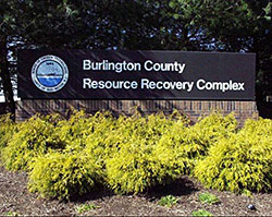 Sign at the Burlington County Resource Recovery Complex.